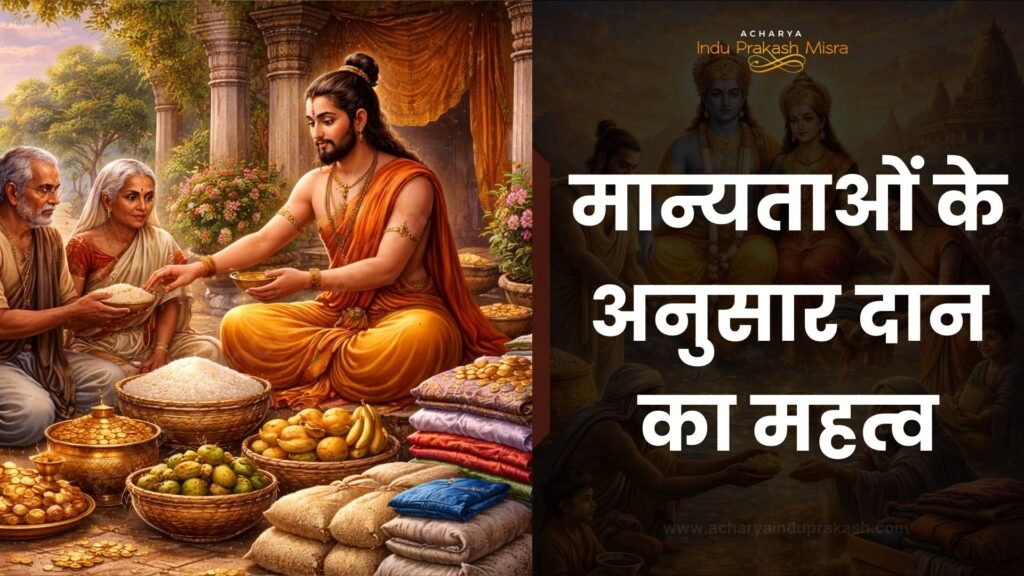 मान्यताओं के अनुसार दान का महत्व