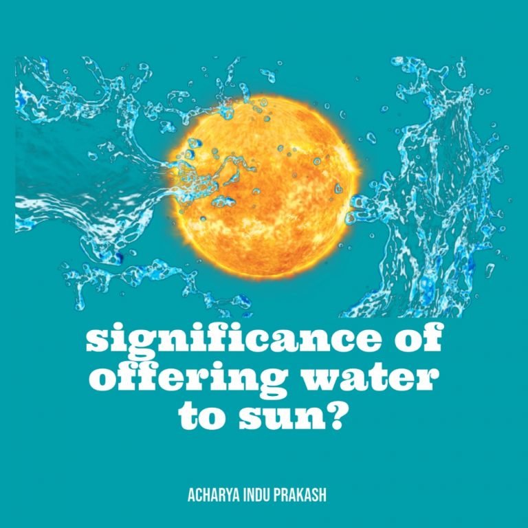 significance of offering water to sun 1