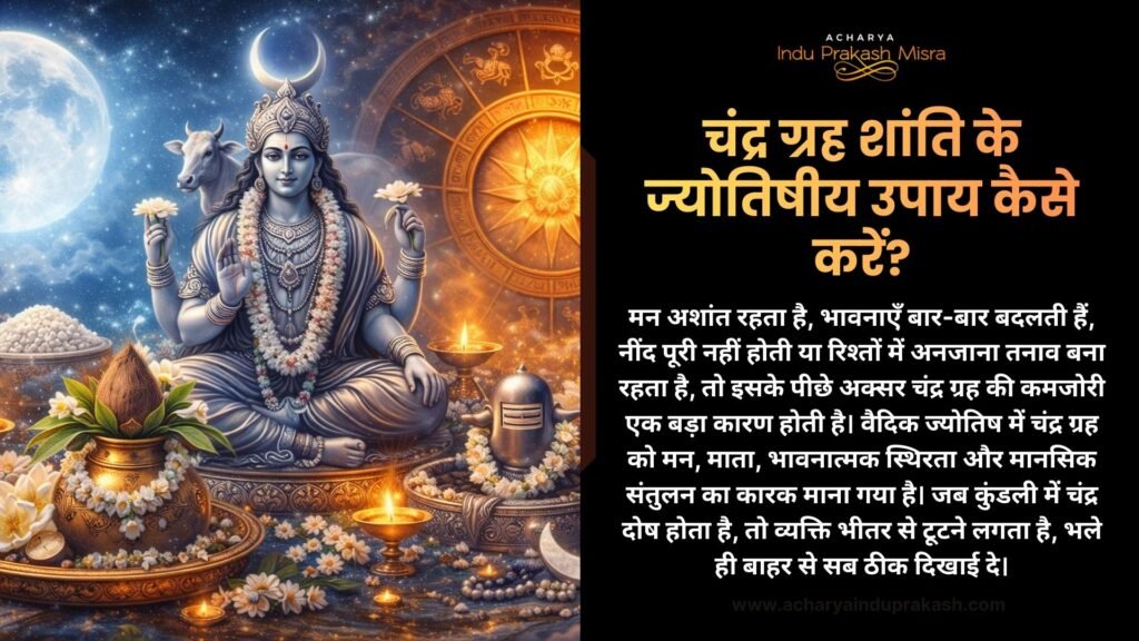 चंद्र ग्रह शांति के ज्योतिषीय उपाय कैसे करें