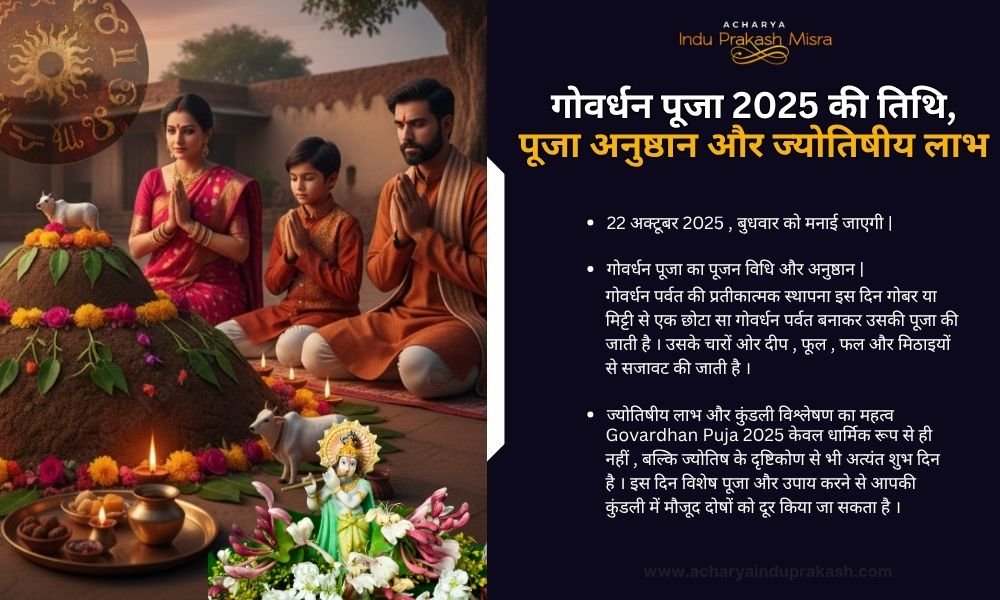 गोवर्धन पूजा 2025 की तिथि, पूजा अनुष्ठान और ज्योतिषीय लाभ