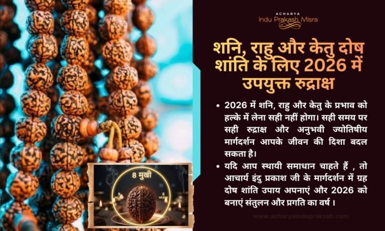 शनि, राहु और केतु दोष शांति के लिए 2026 में उपयुक्त रुद्राक्ष